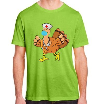 Thanksgiving Nurse Funny Turkey Scrub Gifts For Nurses Adult ChromaSoft Performance T-Shirt