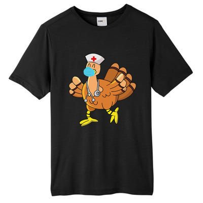 Thanksgiving Nurse Funny Turkey Scrub Gifts For Nurses Tall Fusion ChromaSoft Performance T-Shirt