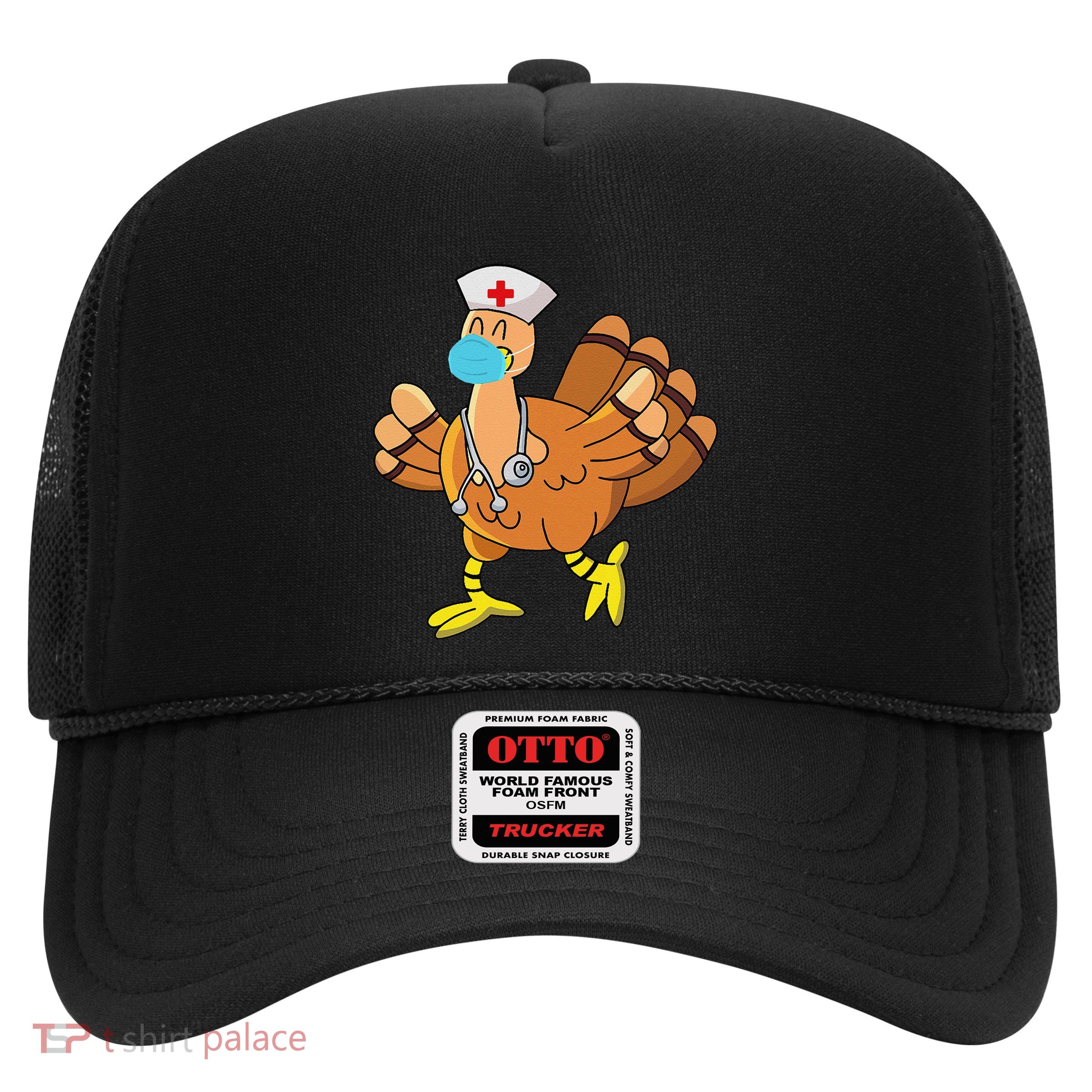 Thanksgiving Nurse Funny Turkey Scrub Gifts For Nurses Trucker Hat