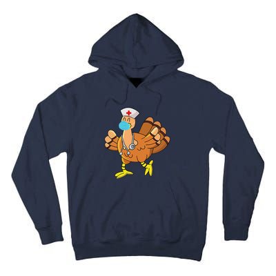 Thanksgiving Nurse Funny Turkey Scrub Gifts For Nurses Tall Hoodie