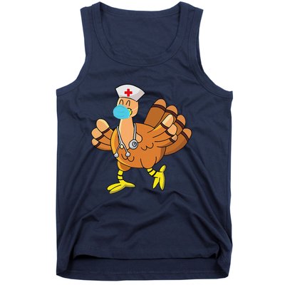 Thanksgiving Nurse Funny Turkey Scrub Gifts For Nurses Tank Top