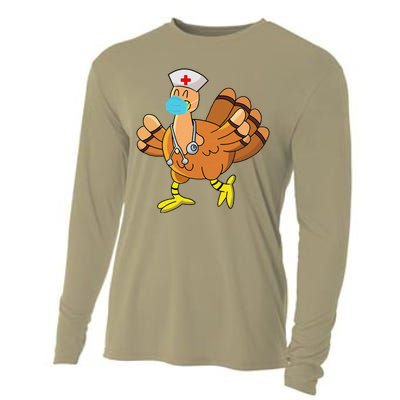 Thanksgiving Nurse Funny Turkey Scrub Gifts For Nurses Cooling Performance Long Sleeve Crew