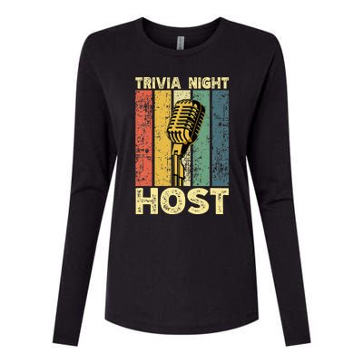 Trivia Night For Trivia Night Emcee Player Host Game Night Womens Cotton Relaxed Long Sleeve T-Shirt