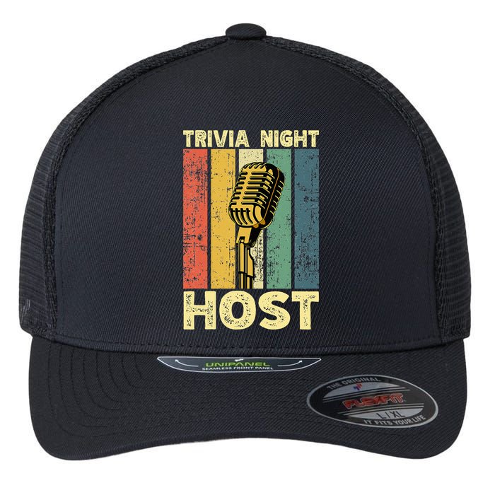 Trivia Night For Trivia Night Emcee Player Host Game Night Flexfit Unipanel Trucker Cap