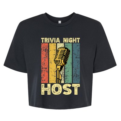 Trivia Night For Trivia Night Emcee Player Host Game Night Bella+Canvas Jersey Crop Tee