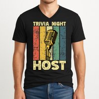 Trivia Night For Trivia Night Emcee Player Host Game Night V-Neck T-Shirt