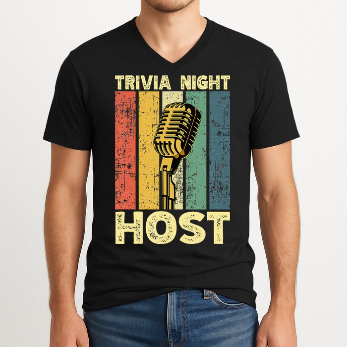 Trivia Night For Trivia Night Emcee Player Host Game Night V-Neck T-Shirt