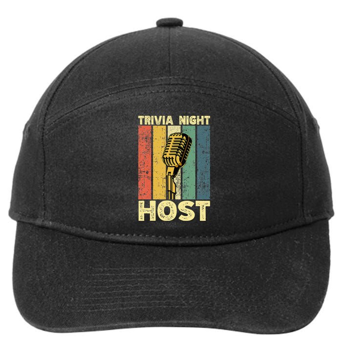 Trivia Night For Trivia Night Emcee Player Host Game Night 7-Panel Snapback Hat