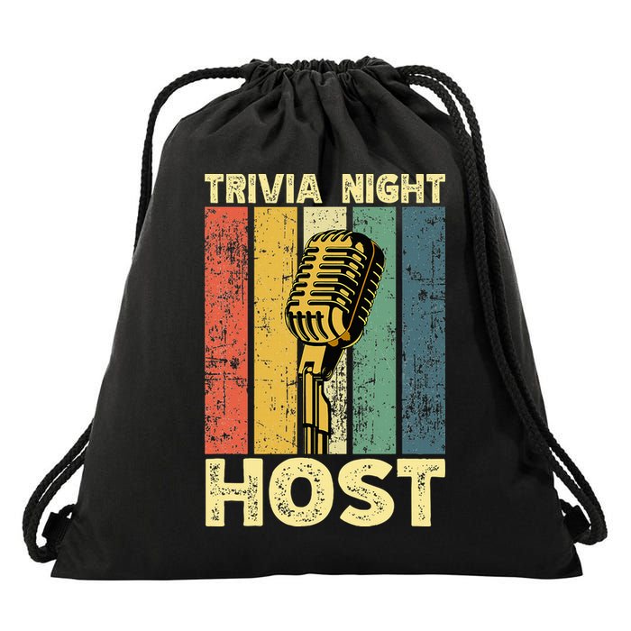 Trivia Night For Trivia Night Emcee Player Host Game Night Drawstring Bag