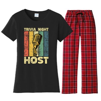 Trivia Night For Trivia Night Emcee Player Host Game Night Women's Flannel Pajama Set