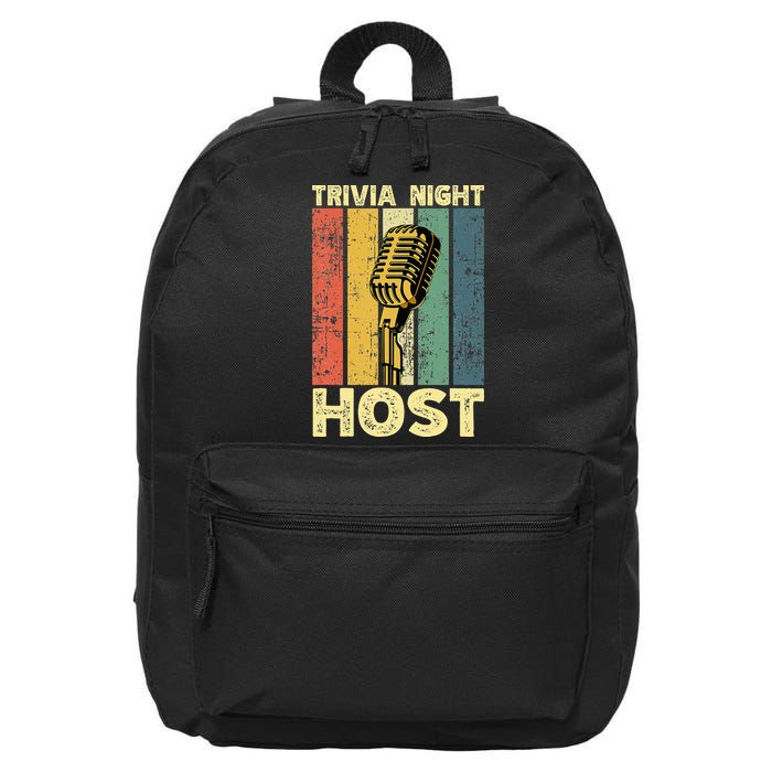 Trivia Night For Trivia Night Emcee Player Host Game Night 16 in Basic Backpack