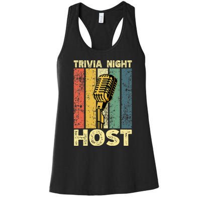 Trivia Night For Trivia Night Emcee Player Host Game Night Women's Racerback Tank