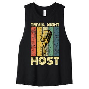 Trivia Night For Trivia Night Emcee Player Host Game Night Women's Racerback Cropped Tank