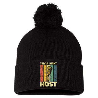 Trivia Night For Trivia Night Emcee Player Host Game Night Pom Pom 12in Knit Beanie