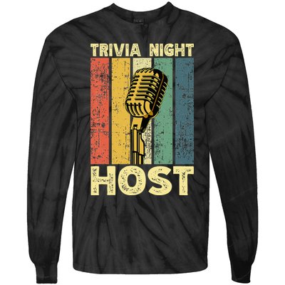 Trivia Night For Trivia Night Emcee Player Host Game Night Tie-Dye Long Sleeve Shirt