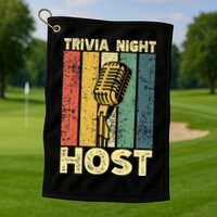 Trivia Night For Trivia Night Emcee Player Host Game Night Golf Towel