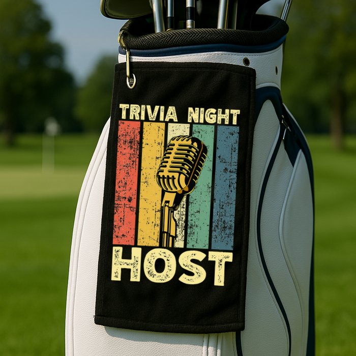 Trivia Night For Trivia Night Emcee Player Host Game Night Golf Towel