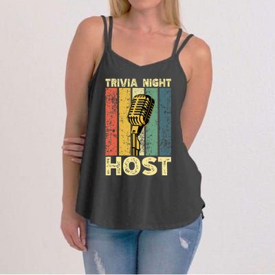 Trivia Night For Trivia Night Emcee Player Host Game Night Women's Strappy Tank