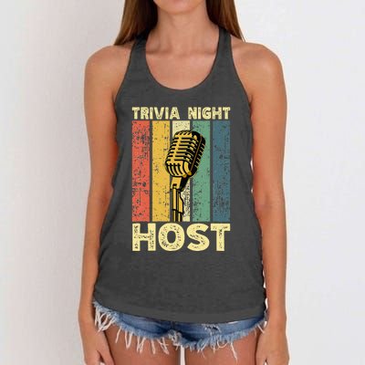 Trivia Night For Trivia Night Emcee Player Host Game Night Women's Knotted Racerback Tank