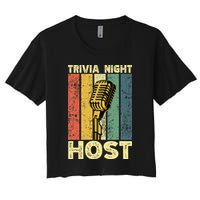 Trivia Night For Trivia Night Emcee Player Host Game Night Crop Top