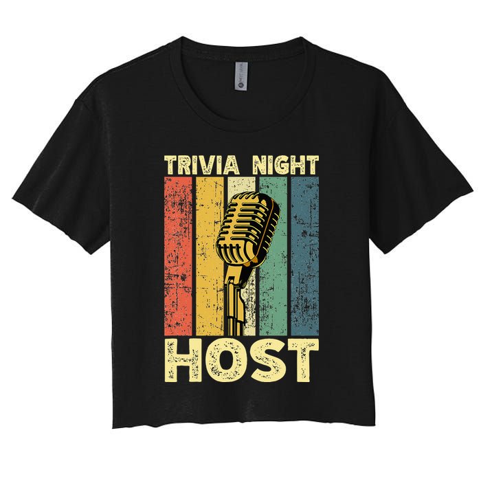 Trivia Night For Trivia Night Emcee Player Host Game Night Crop Top