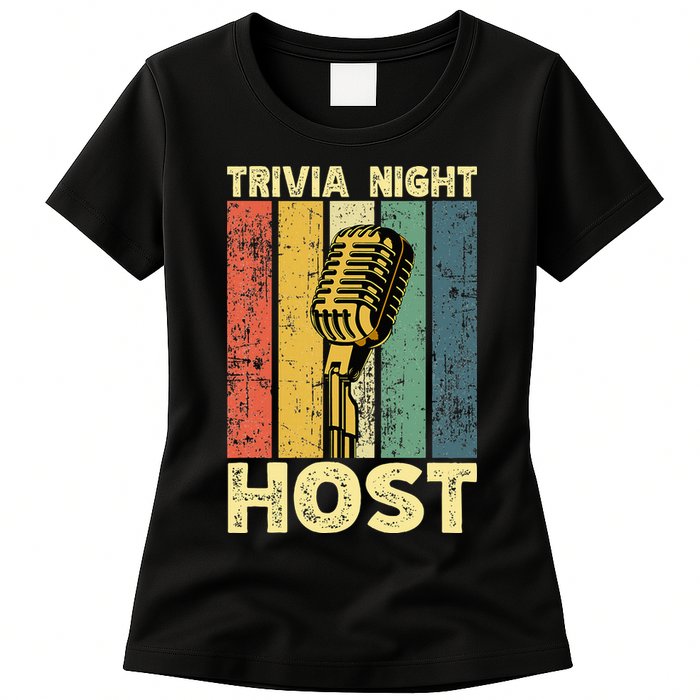Trivia Night For Trivia Night Emcee Player Host Game Night Womens T-Shirt