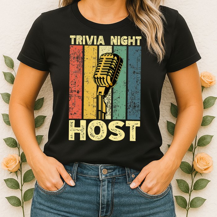 Trivia Night For Trivia Night Emcee Player Host Game Night Womens T-Shirt