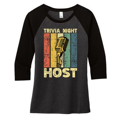 Trivia Night For Trivia Night Emcee Player Host Game Night Women's Tri-Blend 3/4-Sleeve Raglan Shirt