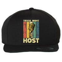 Trivia Night For Trivia Night Emcee Player Host Game Night Wool Snapback Cap