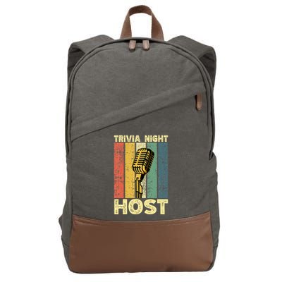 Trivia Night For Trivia Night Emcee Player Host Game Night Cotton Canvas Backpack