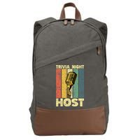 Trivia Night For Trivia Night Emcee Player Host Game Night Cotton Canvas Backpack