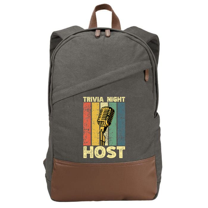 Trivia Night For Trivia Night Emcee Player Host Game Night Cotton Canvas Backpack