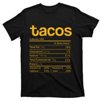 Tacos Nutrition Facts Funny Thanksgiving Christmas Food T-Shirt