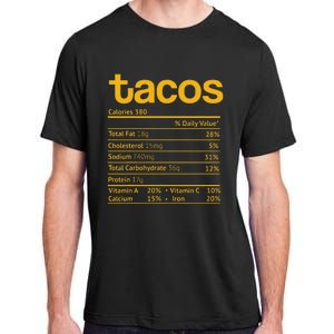 Tacos Nutrition Facts Funny Thanksgiving Christmas Food Adult ChromaSoft Performance T-Shirt