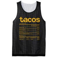 Tacos Nutrition Facts Funny Thanksgiving Christmas Food Mesh Reversible Basketball Jersey Tank