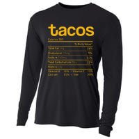 Tacos Nutrition Facts Funny Thanksgiving Christmas Food Cooling Performance Long Sleeve Crew