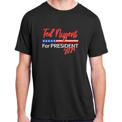 Ted Nugent For President Motor City Madman On Back Adult ChromaSoft Performance T-Shirt