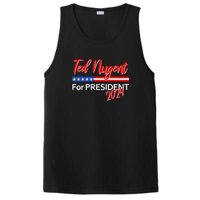 Ted Nugent For President Motor City Madman On Back PosiCharge Competitor Tank