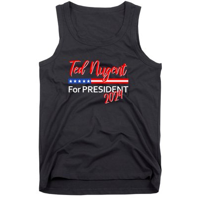 Ted Nugent For President Motor City Madman On Back Tank Top