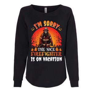 The Nice Firefighter Halloween Skeleton Costume Fire Meaningful Gift Womens California Wash Sweatshirt