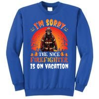 The Nice Firefighter Halloween Skeleton Costume Fire Meaningful Gift Tall Sweatshirt