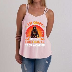 The Nice Firefighter Halloween Skeleton Costume Fire Meaningful Gift Women's Strappy Tank