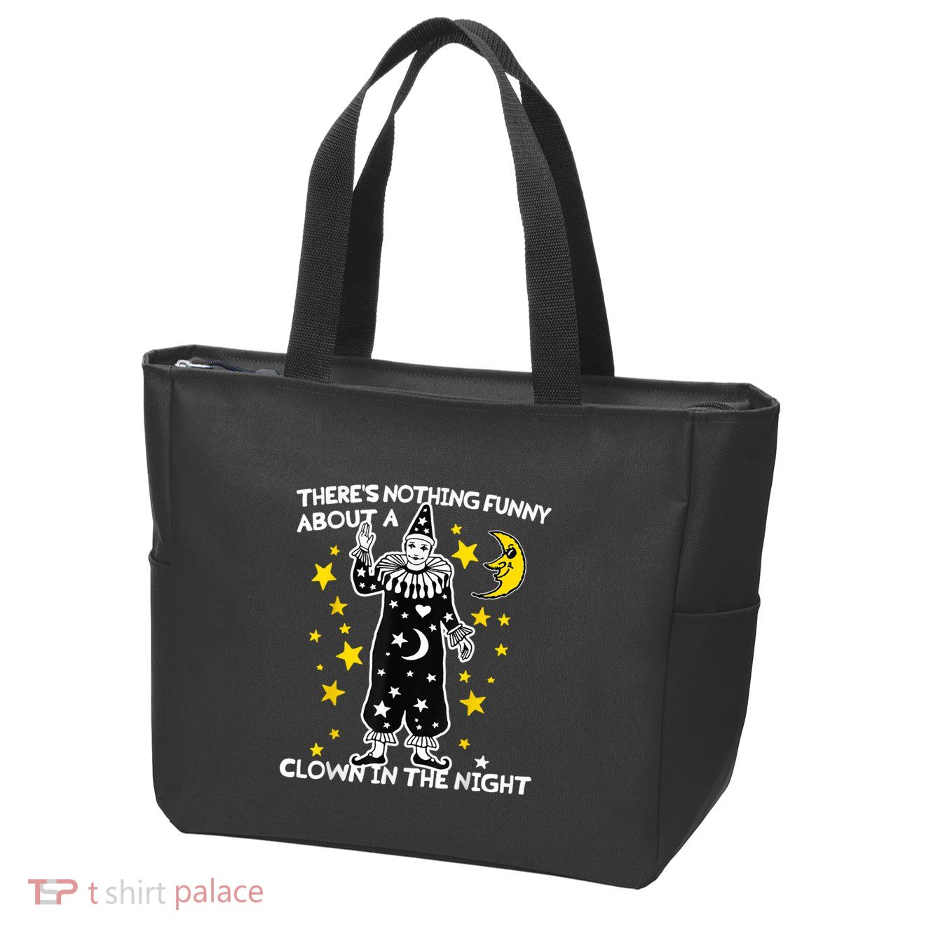 ThereS Nothing Funny About A Clown In The Night Zip Tote Bag