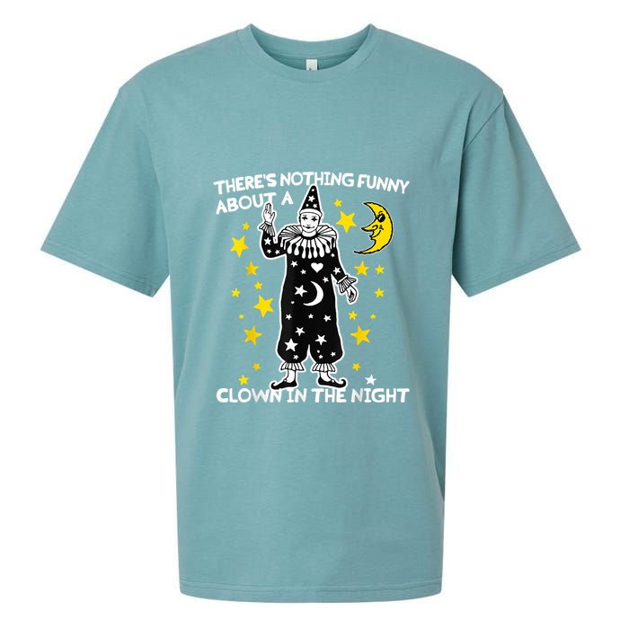ThereS Nothing Funny About A Clown In The Night Sueded Cloud Jersey T-Shirt