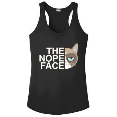 The Nope Face Funny Lazy Cat Joke Gift For Men And Women Gift Ladies PosiCharge Competitor Racerback Tank