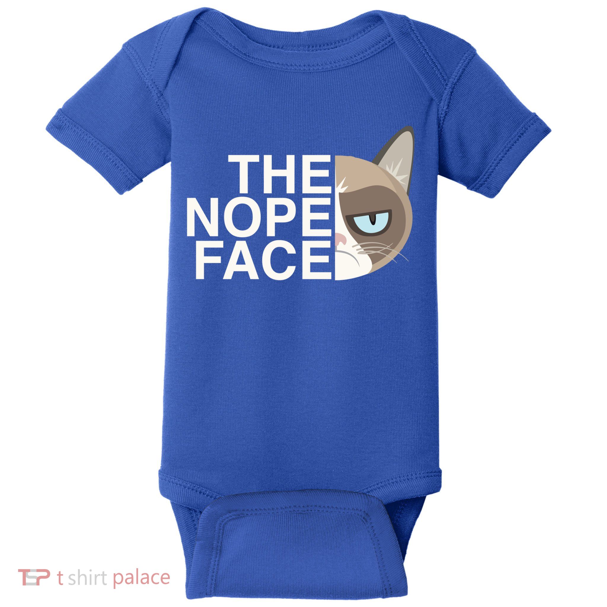 The Nope Face Funny Lazy Cat Joke Gift For Men And Women Gift Baby Bodysuit