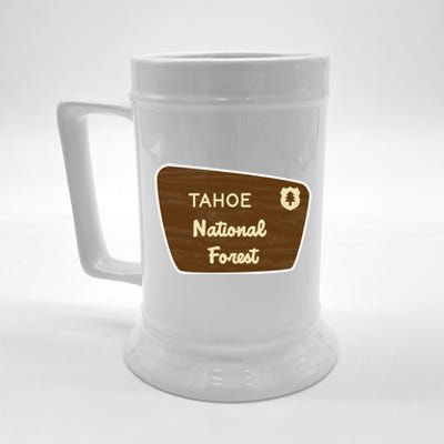 Tahoe National Forest Sign Retro Funny Gift Beer Stein