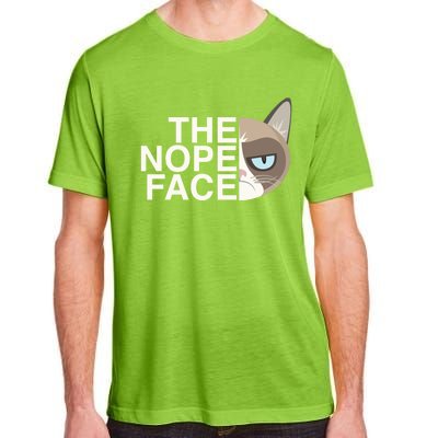 The Nope Face Funny Lazy Cat Joke Gift And Meaningful Gift Adult ChromaSoft Performance T-Shirt