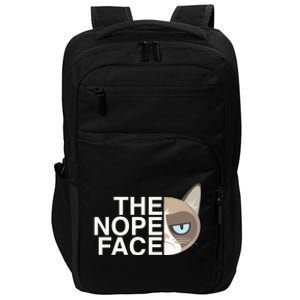 The Nope Face Funny Lazy Cat Joke Gift And Meaningful Gift Impact Tech Backpack