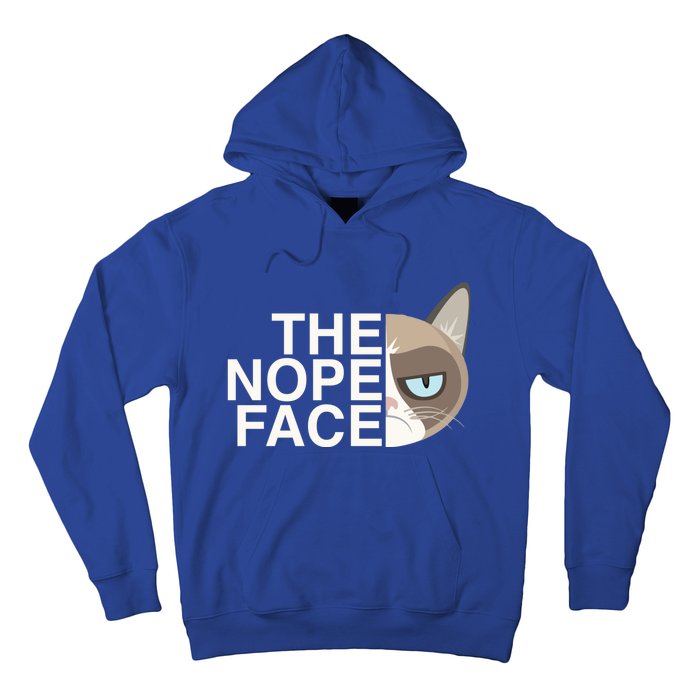 The Nope Face Funny Lazy Cat Joke Gift And Meaningful Gift Hoodie